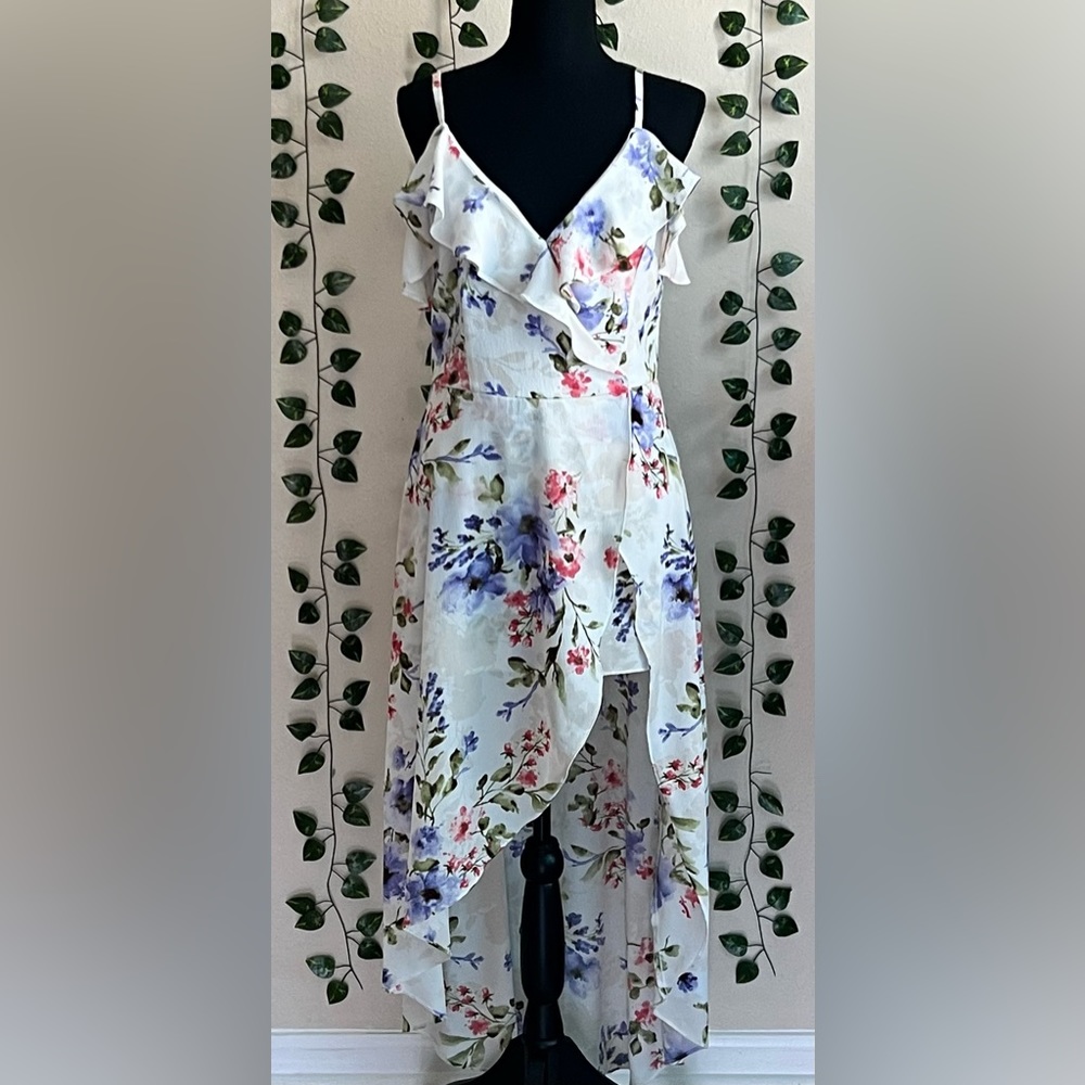 IZbyer floral high/low romper